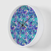 人魚ステンドグラス 壁時計 (傾斜)