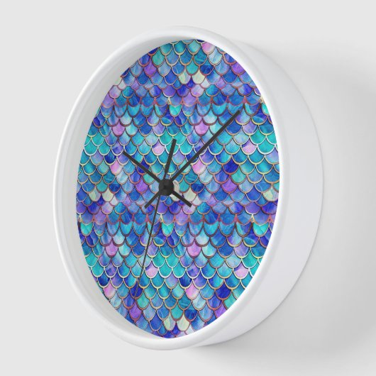 人魚ステンドグラス 壁時計 (傾斜)