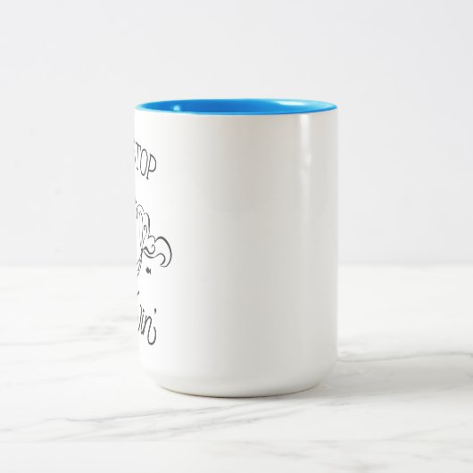 人魚ストップのマグを信じないで ツートーンマグカップ (中央)