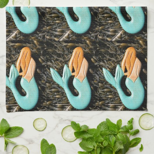 人魚タオル キッチンタオル (折り畳み)