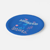 人魚チームの誕生日パーティープレート ペーパープレート (アングル)