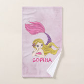 人魚デザインバスタオルセット バスタオルセット (ハンドタオル)