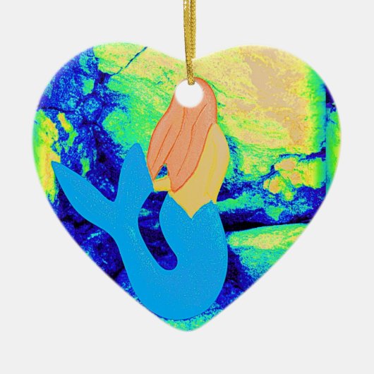 人魚デザイン セラミックオーナメント (正面)