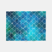 人魚パターン フリースブランケット (正面(横))