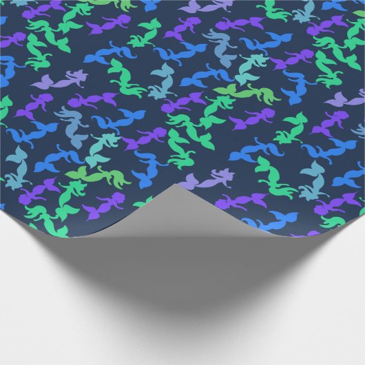 人魚パターン ラッピングペーパー (角)