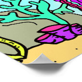 人魚パーソナライズされたと海の生物の友人 ポスター (角)