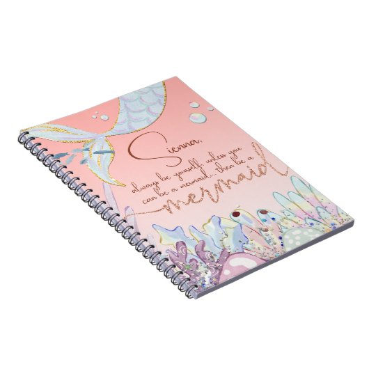 人魚パーソナライズされたになれ ノートブック (右側)