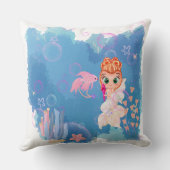 人魚パーソナライズされた クッション (裏面)