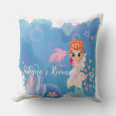 人魚パーソナライズされた クッション (正面)