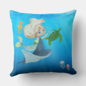 人魚パーソナライズされた クッション (裏面)