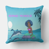 人魚パーソナライズされた クッション (裏面)