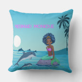 人魚パーソナライズされた クッション (正面)