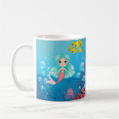 人魚パーソナライズされた コーヒーマグカップ (左)