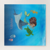 人魚パーソナライズされた ジグソーパズル (横)