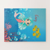 人魚パーソナライズされた ジグソーパズル (横)