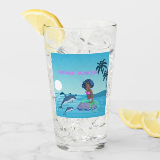 人魚パーソナライズされた タンブラーグラス (アイス正面)