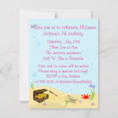 人魚パーティーの招待状 招待状 (裏面)