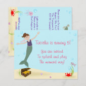 人魚パーティー招待状 招待状 (正面/裏面)