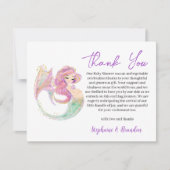 人魚パーティー ベビーシャワー 海の下でサンキュー シーズンカード (正面)