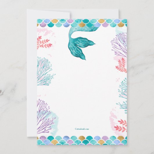 人魚パーティー 招待状 (裏面)