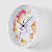 人魚ピンク 壁時計 (傾斜)