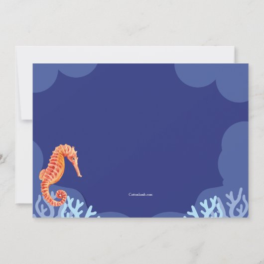 人魚ファンタジー誕生日パーティー 招待状 (裏面)