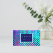 人魚フェイク虹彩効果 名刺 (スタンド正面)