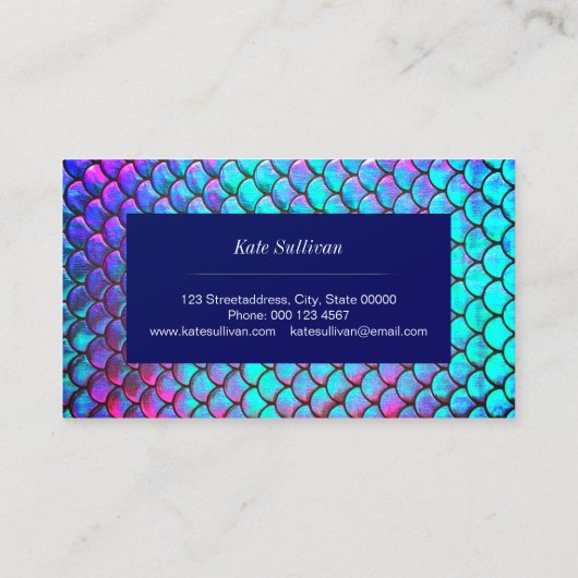 人魚フェイク虹彩効果 名刺 (裏面)
