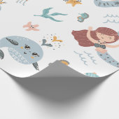 人魚プリンセス及び鯨包み紙 ラッピングペーパー (角)