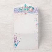 人魚プールパーティーの招待状 オールインワン招待状 (外側)