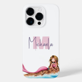 人魚モノグラムのガーリー女 Case-Mate iPhone 14 PROケース
