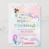 人魚ユニコーン妖精の招待 招待状 (正面)