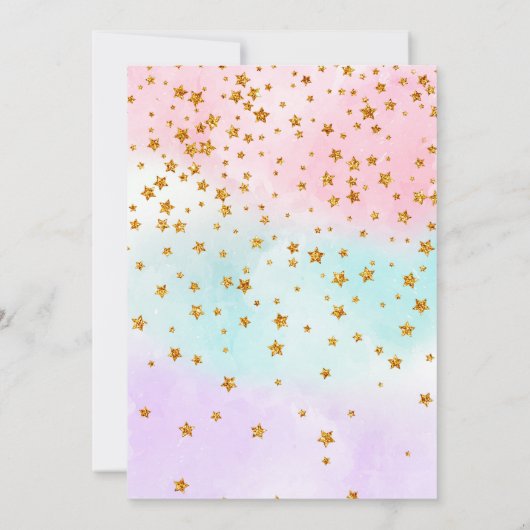 人魚ユニコーン妖精の招待 招待状 (裏面)