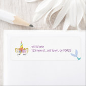 人魚ユニコーン差出人住所ラベル ラベル (インサイチュ)