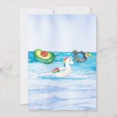 人魚ユニコーン | プールパーティーのご案内 招待状 (裏面)