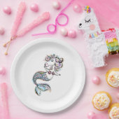 人魚ユニコーン ペーパープレート (パーティー)