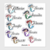 人魚ヴィニールネームステッカー シール (シート)