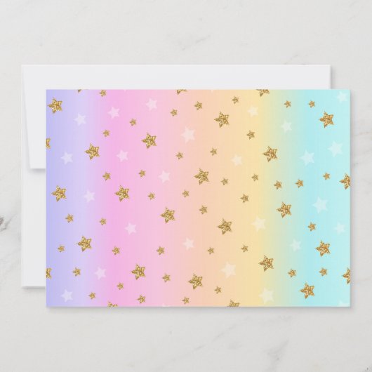 人魚及びユニコーンのプールを囲んでのパーティの写真の招待状 招待状 (裏面)