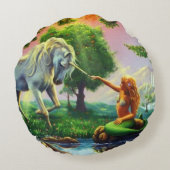 人魚及びユニコーン ラウンドクッション (裏面)