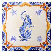 人魚地中海の タイル (正面)