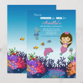 人魚姫と友達の招待状 招待状 (正面/裏面)