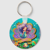 人魚姫と海底の世界 誕生日パーティー キーホルダー (裏面)