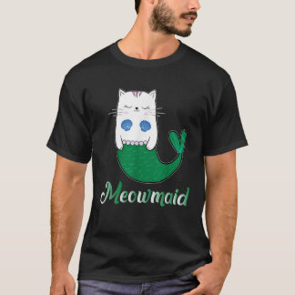 人魚姫にゃんまにゃ 人魚と猫の愛好家 マジカルパーマネイド Gif Tシャツ