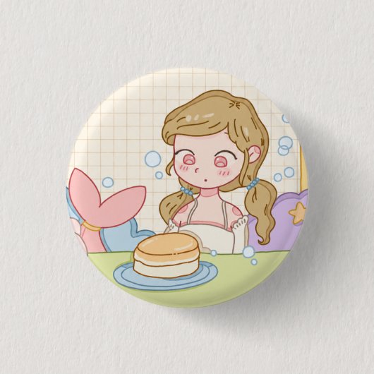 🫧人魚姫のひととき 🫧 缶バッジ (正面)