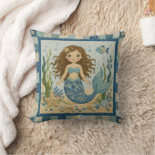 人魚姫のキルト クッション (ブランケット)