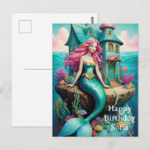 人魚姫のハッピーバースデー ポストカード (正面/裏面)