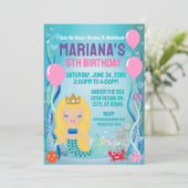 人魚姫のパーティー (金髪) 招待状 (スタンド正面)