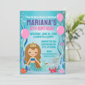 人魚姫のパーティー（金髪） 招待状 (スタンド正面)