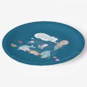 人魚姫の海の中 オーダーメイド ペーパープレート (アングル)