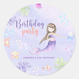 人魚姫の誕生日パーティー ラウンドシール